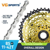 Cassette et chaîne de vélo à 8 vitesses