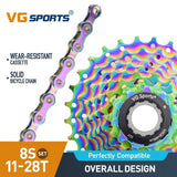 Cassette et chaîne de vélo à 8 vitesses