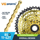 Cassette et chaîne de vélo à 8 vitesses