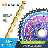 Cassette et chaîne de vélo à 8 vitesses