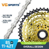 Cassette et chaîne de vélo à 8 vitesses