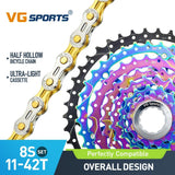 Cassette et chaîne de vélo à 8 vitesses