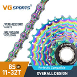 Cassette et chaîne de vélo à 8 vitesses