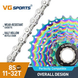 Cassette et chaîne de vélo à 8 vitesses