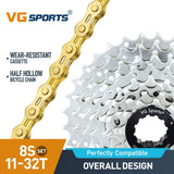 Cassette et chaîne de vélo à 8 vitesses