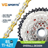 Cassette et chaîne de vélo à 8 vitesses