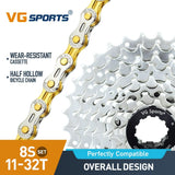 Cassette et chaîne de vélo à 8 vitesses