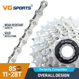 Cassette et chaîne de vélo à 8 vitesses