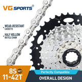 Cassette et chaîne de vélo à 8 vitesses