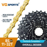 Cassette et chaîne de vélo à 8 vitesses