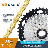 Cassette et chaîne de vélo à 8 vitesses