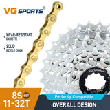 Cassette et chaîne de vélo à 8 vitesses