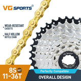 Cassette et chaîne de vélo à 8 vitesses