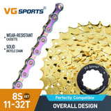 Cassette et chaîne de vélo à 8 vitesses