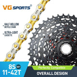 Cassette et chaîne de vélo à 8 vitesses