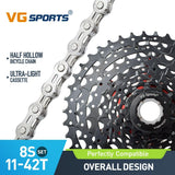 Cassette et chaîne de vélo à 8 vitesses