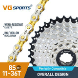 Cassette et chaîne de vélo à 8 vitesses