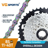 Cassette et chaîne de vélo à 8 vitesses