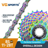 Cassette et chaîne de vélo à 8 vitesses