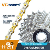 Cassette et chaîne de vélo à 8 vitesses