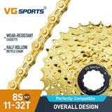 Cassette et chaîne de vélo à 8 vitesses