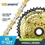 Cassette et chaîne de vélo à 8 vitesses