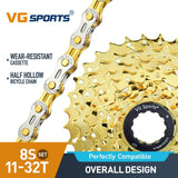 Cassette et chaîne de vélo à 8 vitesses