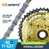 Cassette et chaîne de vélo à 8 vitesses