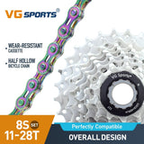 Cassette et chaîne de vélo à 8 vitesses