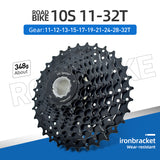 Cassette de bicicleta de acero de 10 velocidades para bicicleta de carretera VG Sports