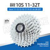 Cassette de bicicleta de acero de 10 velocidades para bicicleta de carretera VG Sports