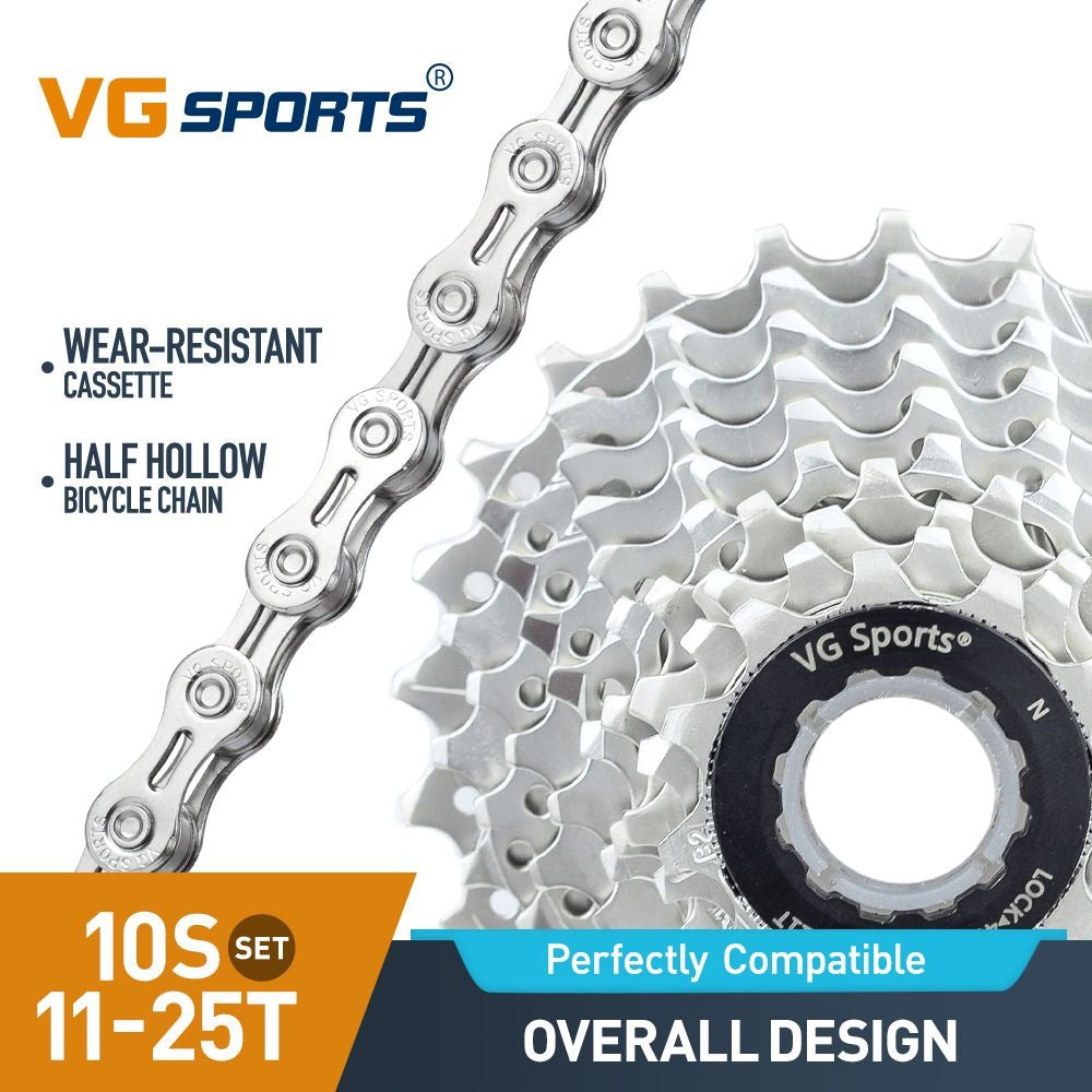 10 Speed Bicycle Steel Cassette And Chain Road Bike Set – VG sports