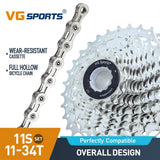 11 Speed Bicycle Steel Cassette And Chain Road Bike Set