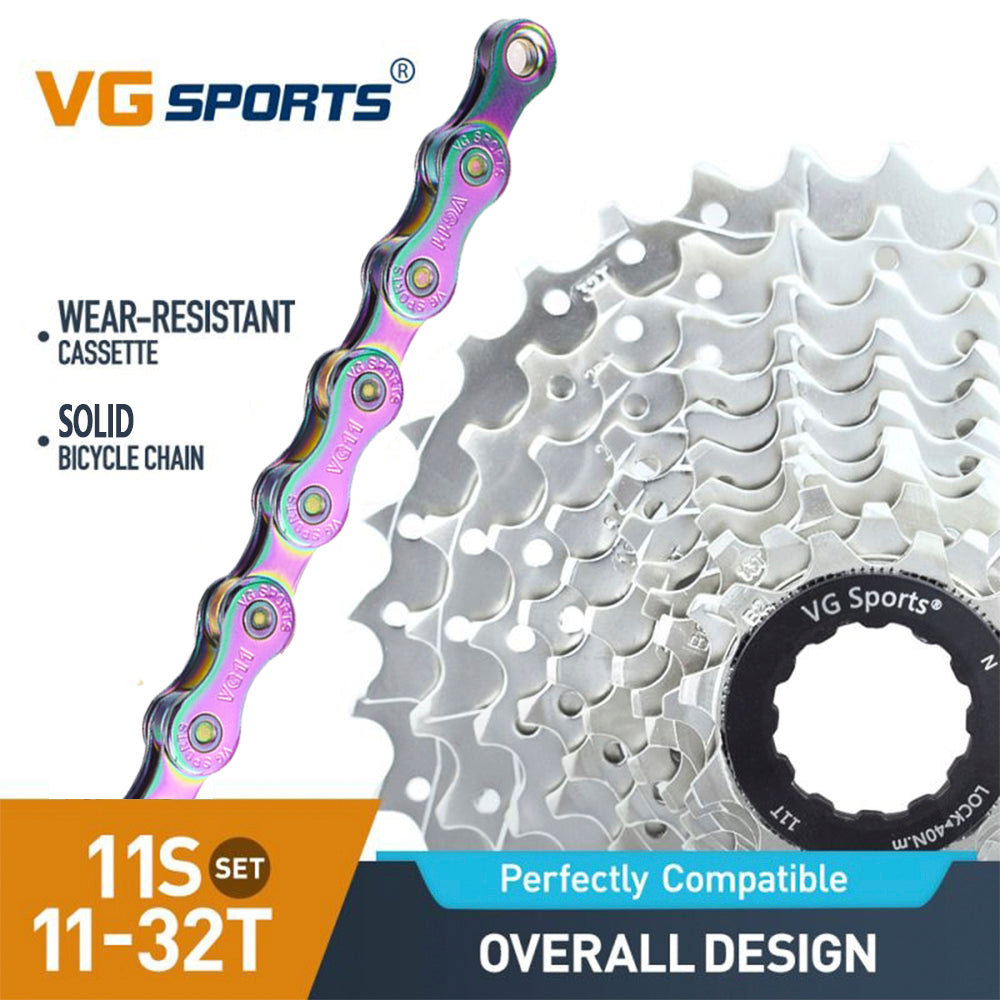 11 Speed Bicycle Steel Cassette And Chain Road Bike Set