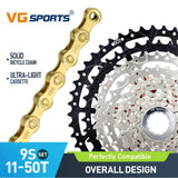 9 Speed Bicycle Ultralight Aluminum Cassette And Chain MTB Set