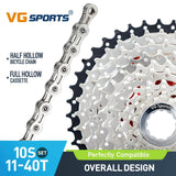 10 Speed Bicycle Ultralight Aluminum Cassette And Chain MTB Set