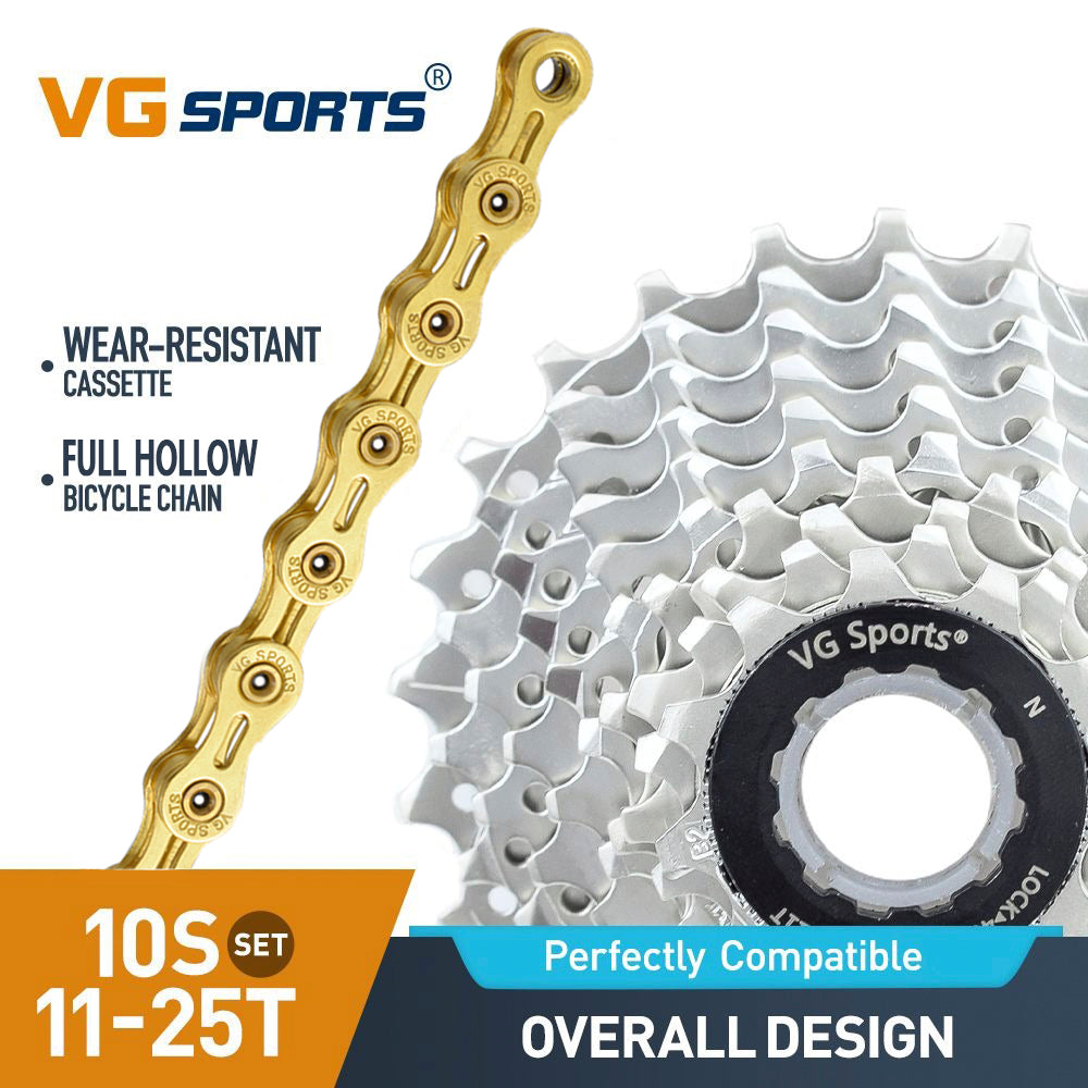 10 Speed Bicycle Steel Cassette And Chain Road Bike Set – VG sports