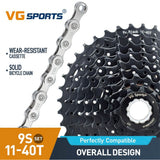 9 Speed Bicycle Steel Cassette And Chain MTB Set