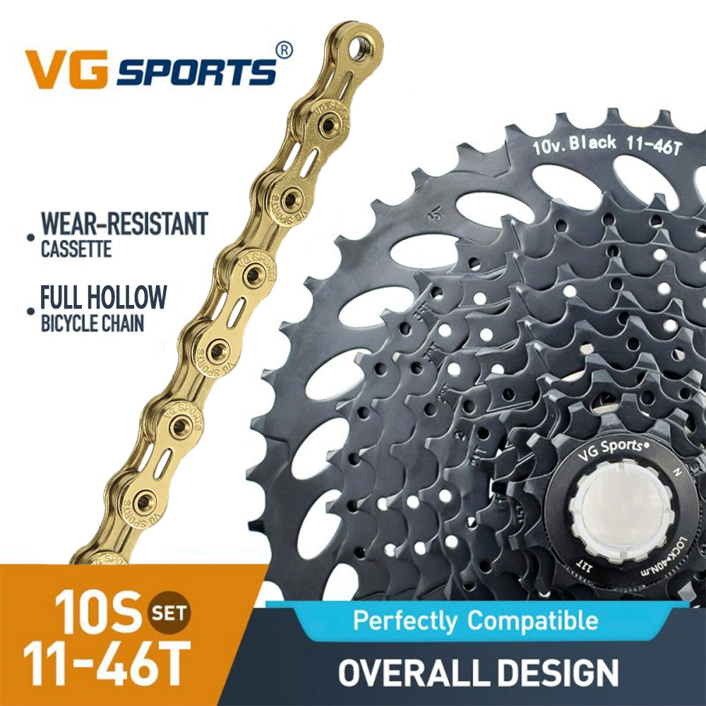 10 Speed Bicycle Steel Cassette And Chain MTB Set