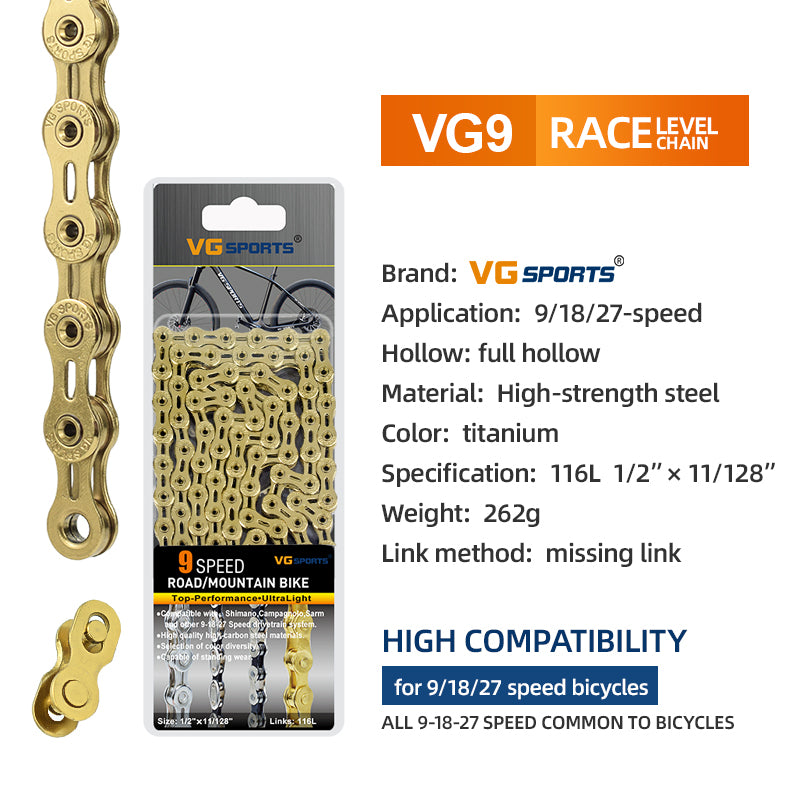 VG Sports 9 Speed Bicycle Chain