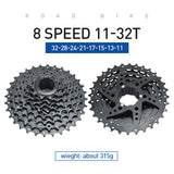 Casete de bicicleta VG Sports Black 8/9/10/11 Speed ​​Steel