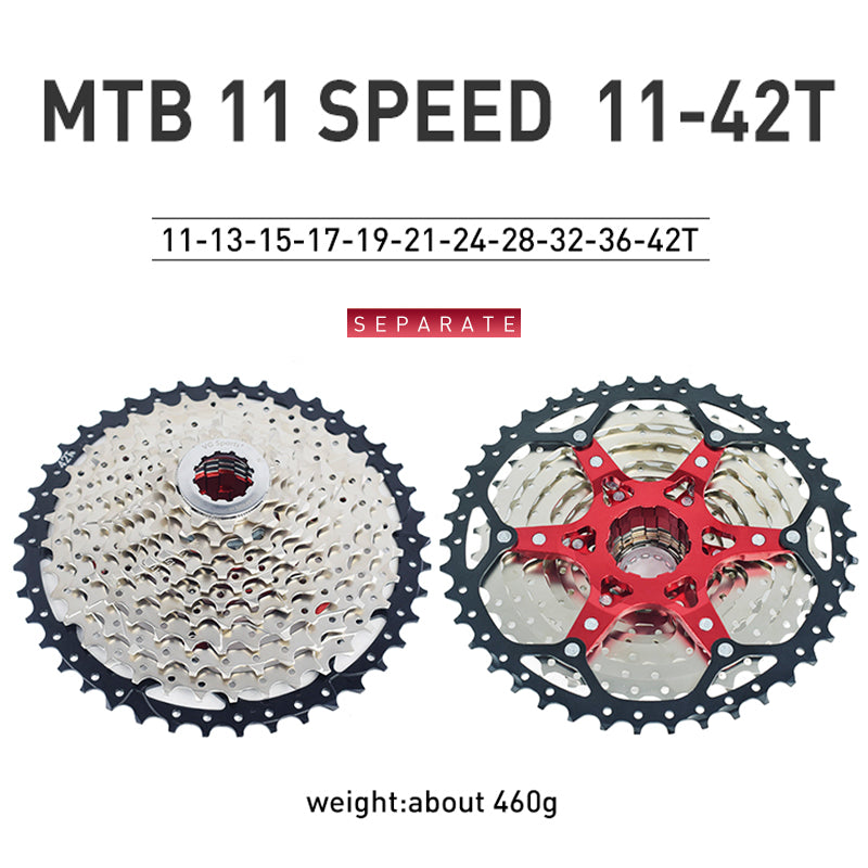 VG Sports Black&Silver 8/9/10/11/12 Speed Aluminum Bicycle Cassette