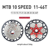VG Sports Black&Silver 8/9/10/11/12 Speed Aluminum Bicycle Cassette