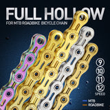 VG Sports Full Hollow 9/10/11/12 Speed ​​Fahrradkette