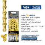 Cadena de bicicleta de velocidad VG Sports Gold 8/9/10/11