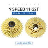 VG Sports Gold 8/9/10/11 Cassette de bicicleta de acero de velocidad
