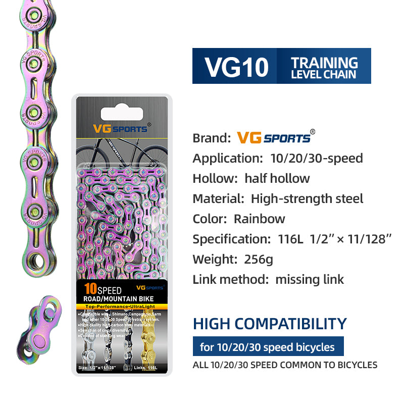 VG Sports Half Hollow 8/9/10/11/12 Speed Bicycle Chain