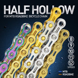 Chaîne de vélo VG Sports Half Hollow 8/9/10/11/12 vitesses