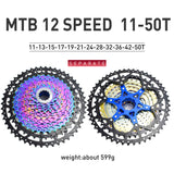 VG Sports MTB 12-Speed Aluminum Bracket Lightweight Bicycle Cassette