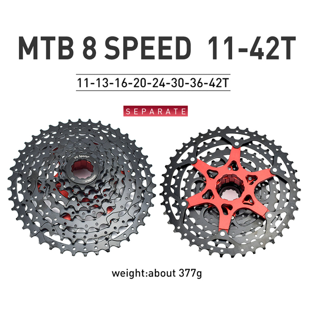 VG Sports MTB 8-Speed Aluminum Bracket Lightweight Bicycle Cassette